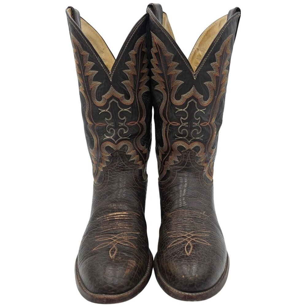 Justin 2223 Rick Grimes Walking Dead Cowboy Boots Mens 11E Wide Screen Accurate - Picture 9 of 16